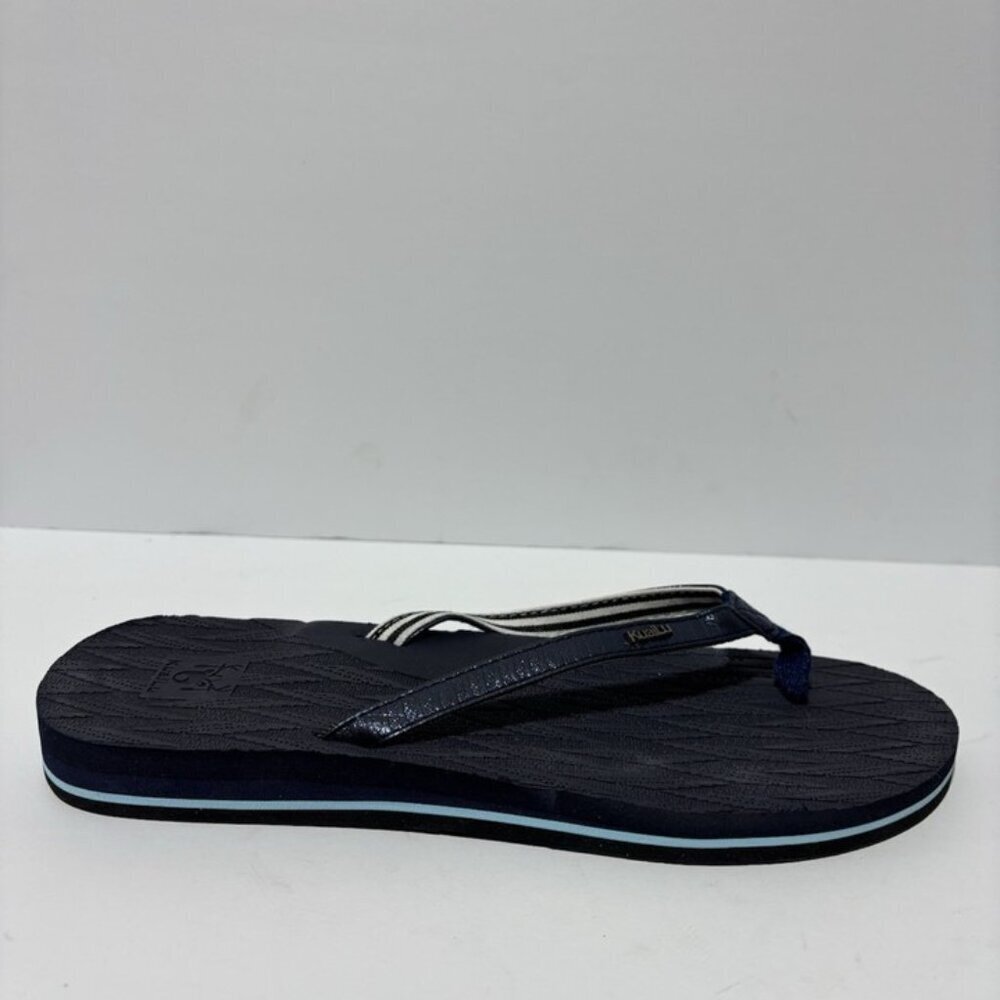 KuaiLu Women’s Navy Flip Flop Sandals, Size 10 M